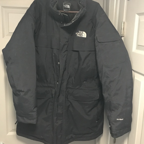 heavy north face coat